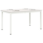 Dining Table White 140 x 80 x 75 cm Solid Pine Wood