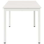Dining Table White 140 x 80 x 75 cm Solid Pine Wood