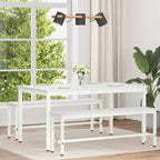 Dining Table White 150 x 90 x 75 cm Solid Pine Wood