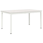 Dining Table White 150 x 90 x 75 cm Solid Pine Wood