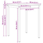 Bar Table Natural 80 x 80 x 105 cm Solid Pine Wood