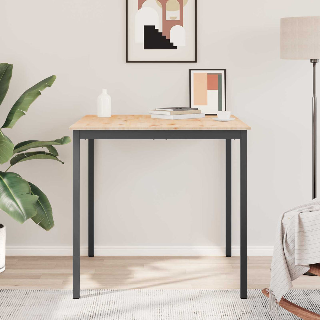 Bar Table Natural 110 x 110 x 105 cm Solid Pine Wood