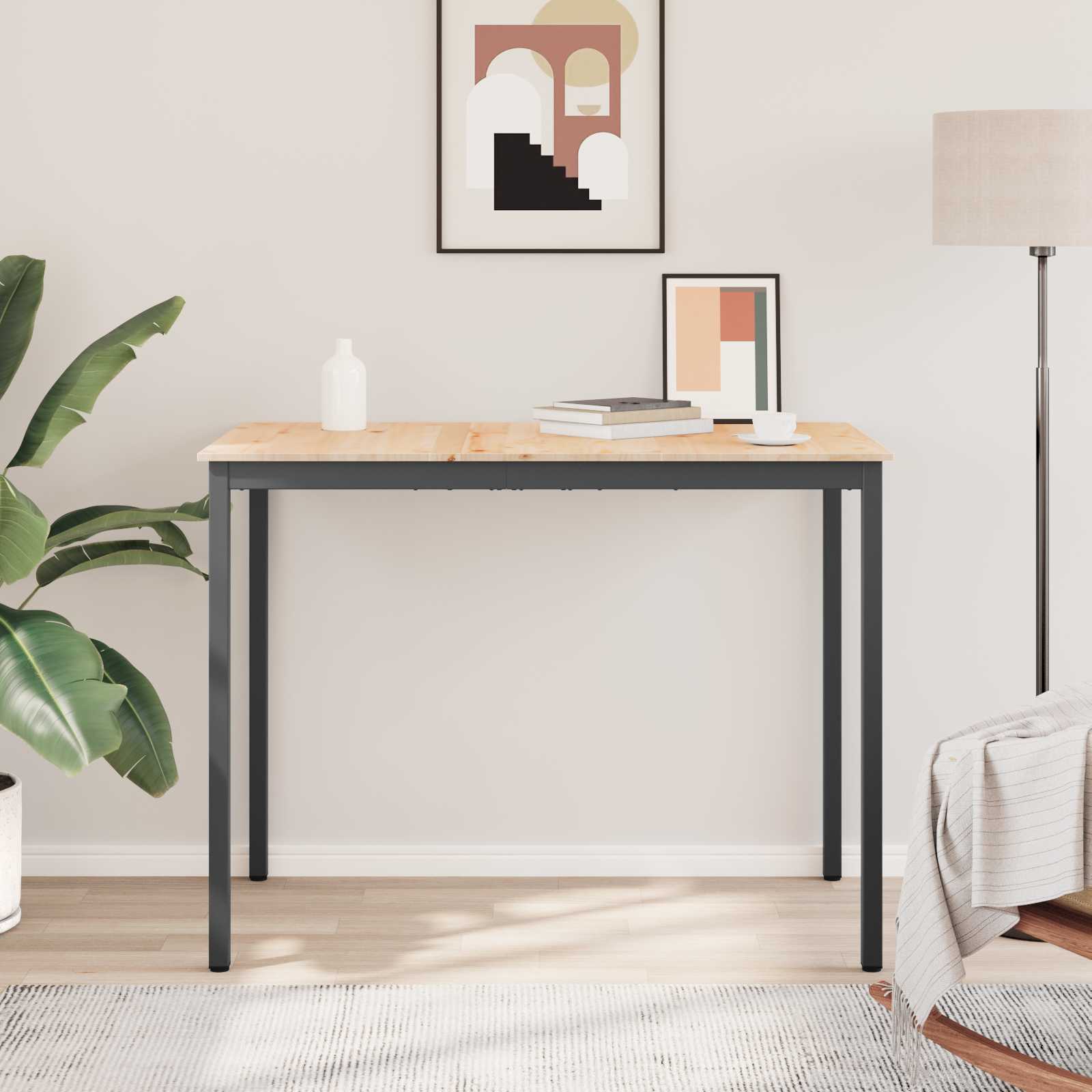 Bar Table Natural 140 x 80 x 105 cm Solid Pine Wood