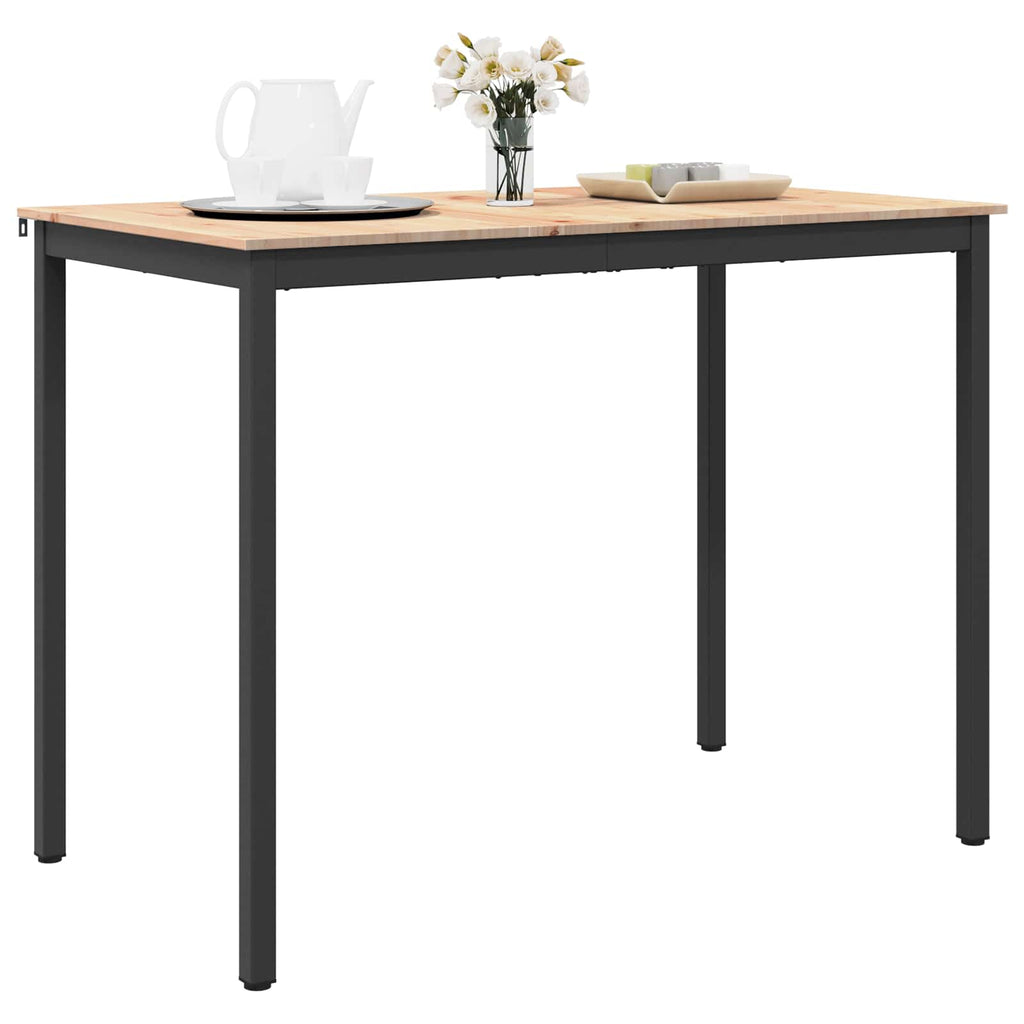 Bar Table Natural 140 x 80 x 105 cm Solid Pine Wood