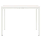 Bar Table White 140 x 80 x 105 cm Solid Pine Wood