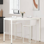 Bar Table White 150 x 80 x 105 cm Solid Pine Wood