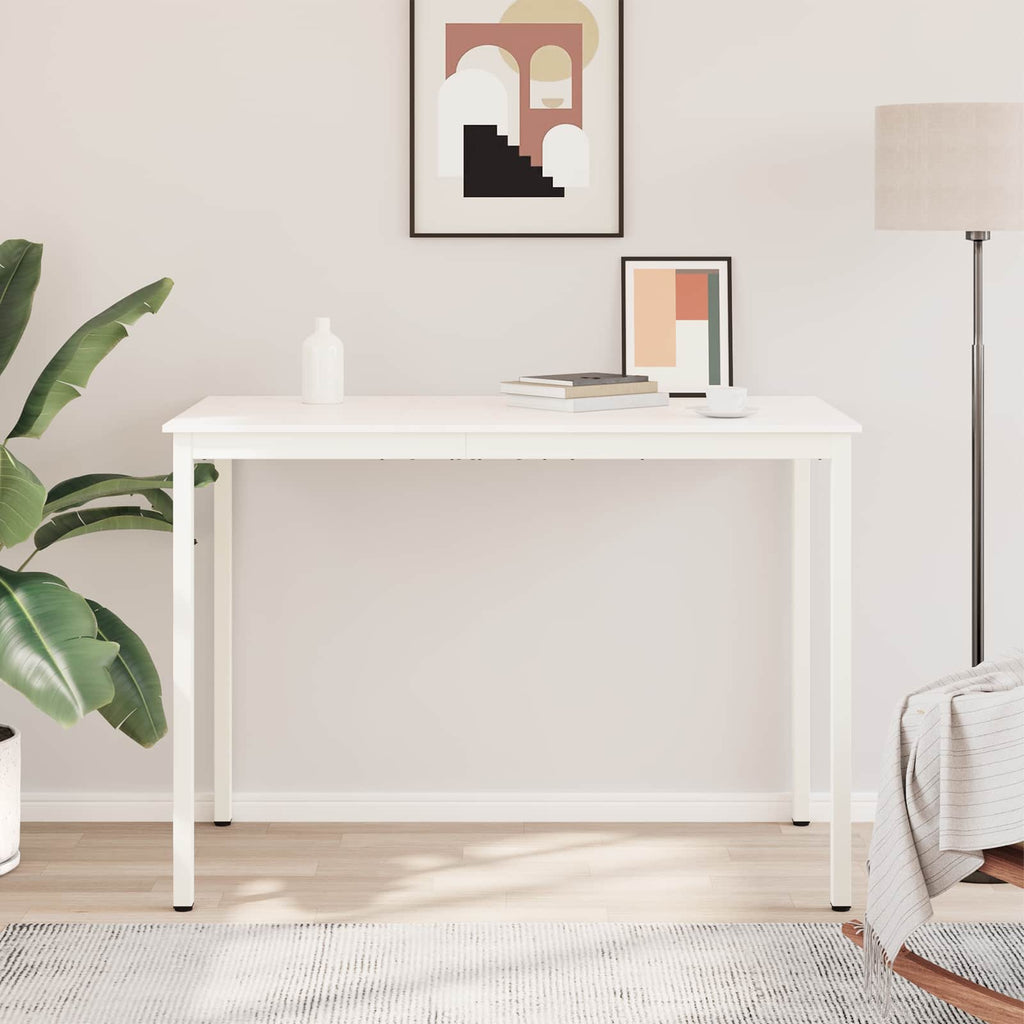 Bar Table White 150 x 80 x 105 cm Solid Pine Wood