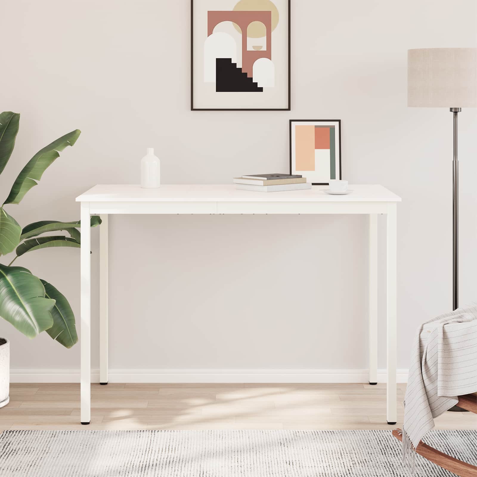 Bar Table White 150 x 80 x 105 cm Solid Pine Wood