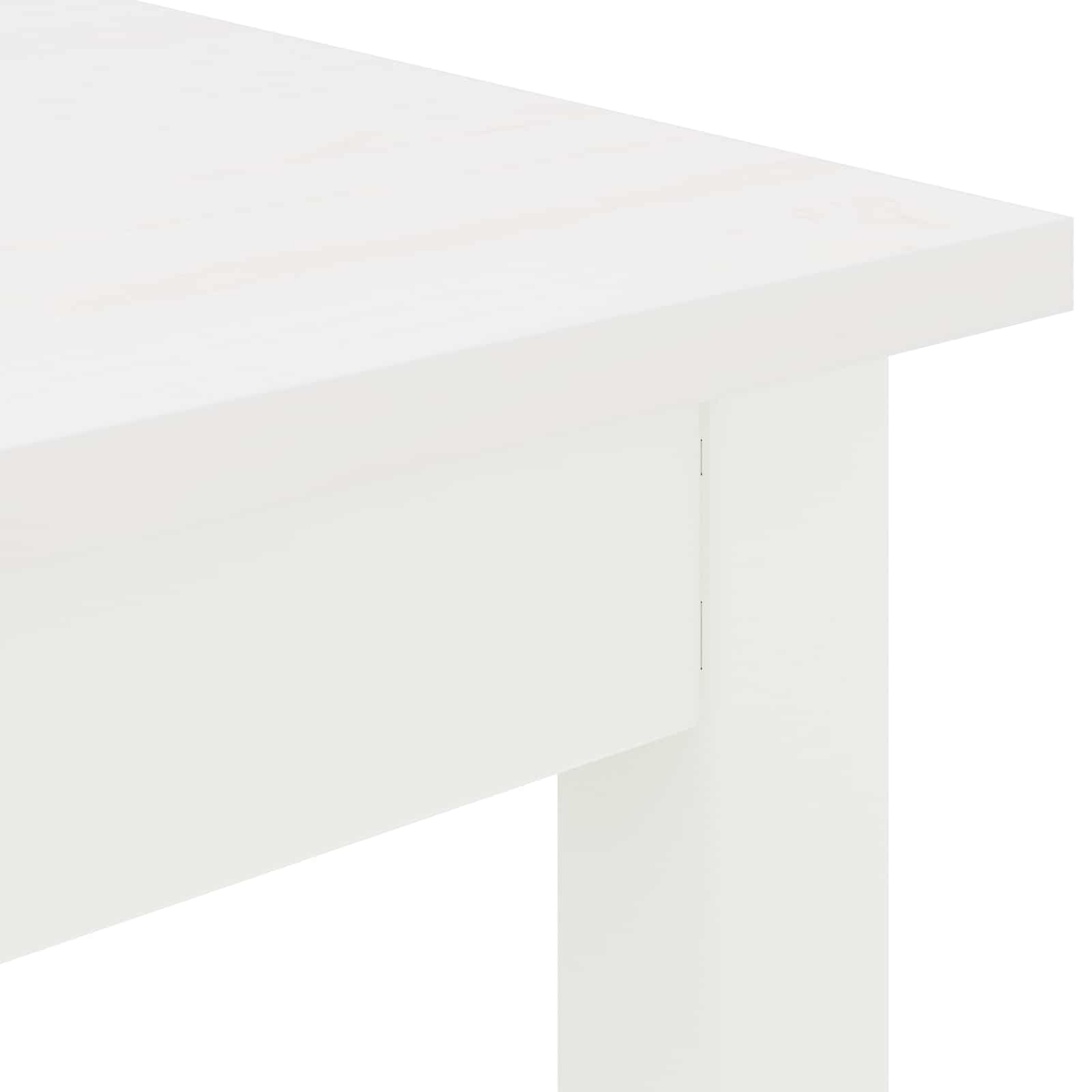 Bar Table White 180 x 90 x 105 cm Solid Pine Wood
