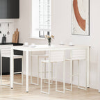 Bar Table White 180 x 90 x 105 cm Solid Pine Wood