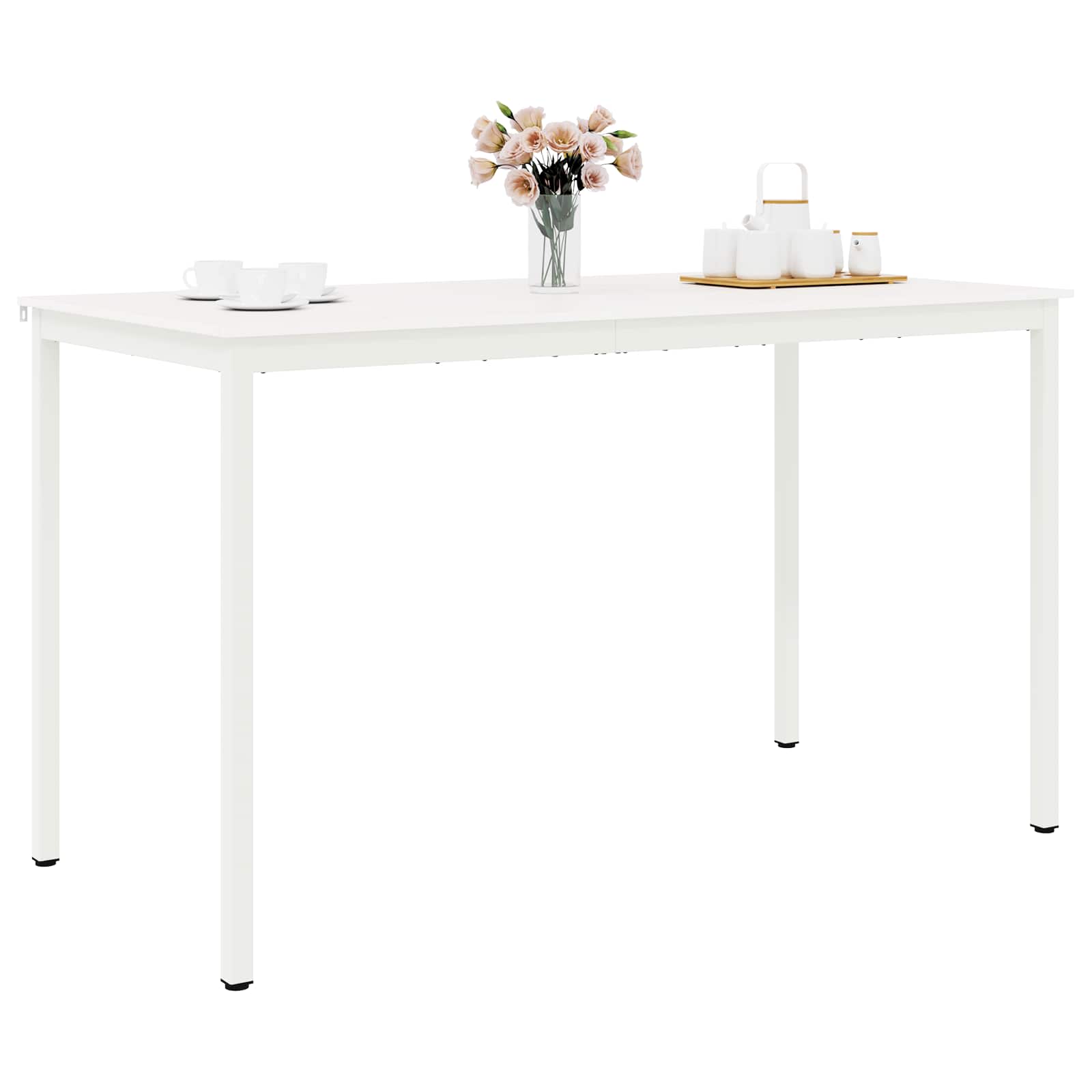 Bar Table White 180 x 90 x 105 cm Solid Pine Wood