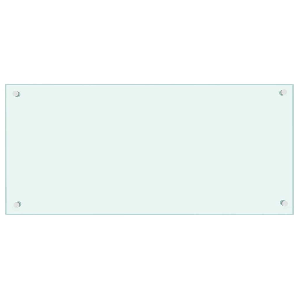 Kitchen Backsplash 2 pcs White 90 x 40 cm Tempered Glass