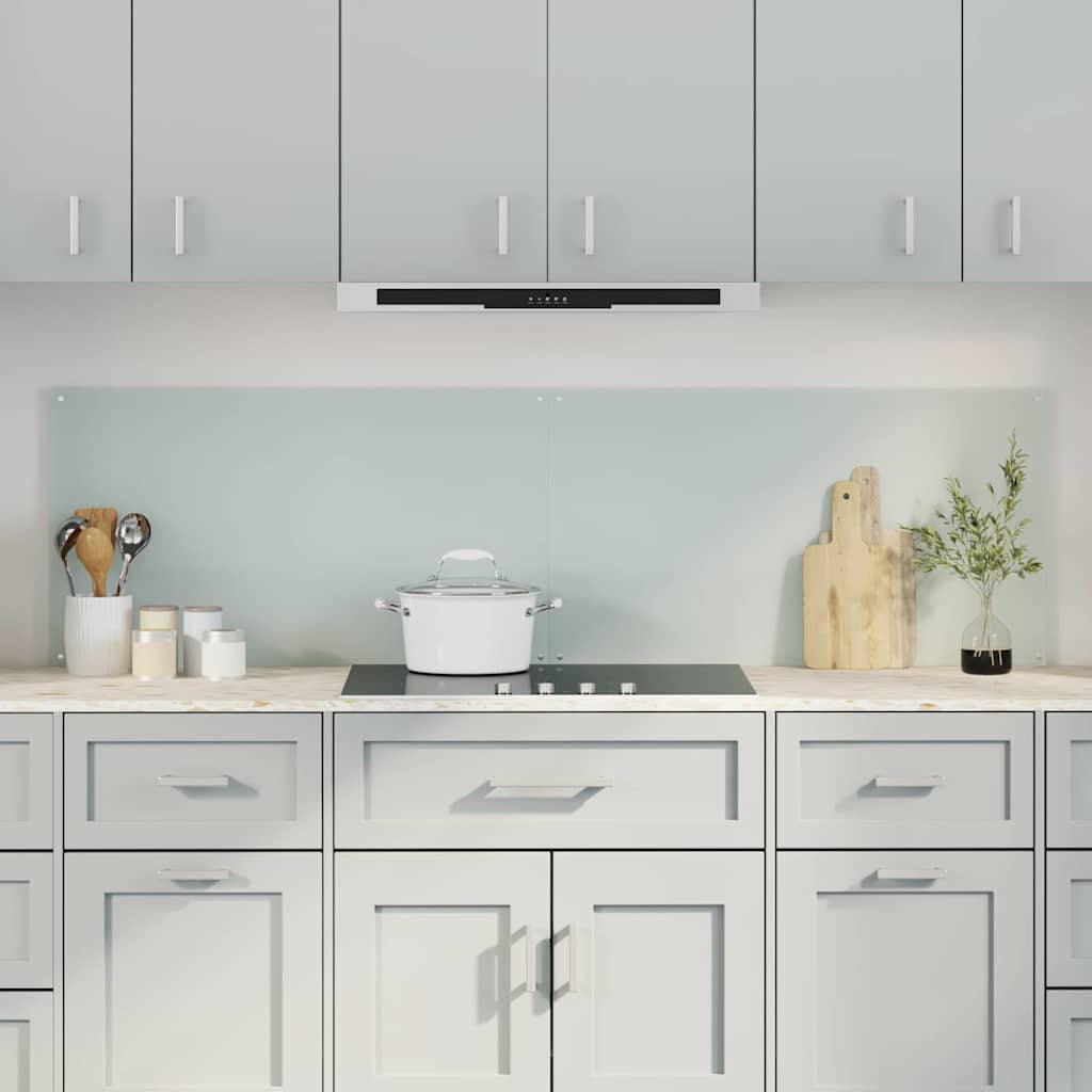 Kitchen Backsplash 2 pcs White 90 x 50 cm Tempered Glass