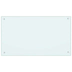 Kitchen Backsplash 2 pcs White 90 x 50 cm Tempered Glass