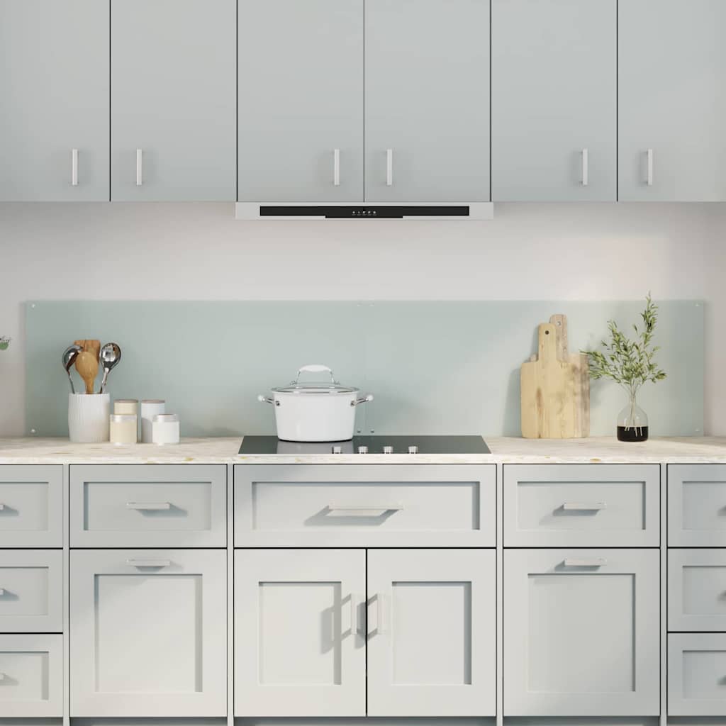 Kitchen Backsplash 2 pcs White 100 x 40 cm Tempered Glass