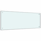 Kitchen Backsplash 2 pcs White 100 x 40 cm Tempered Glass