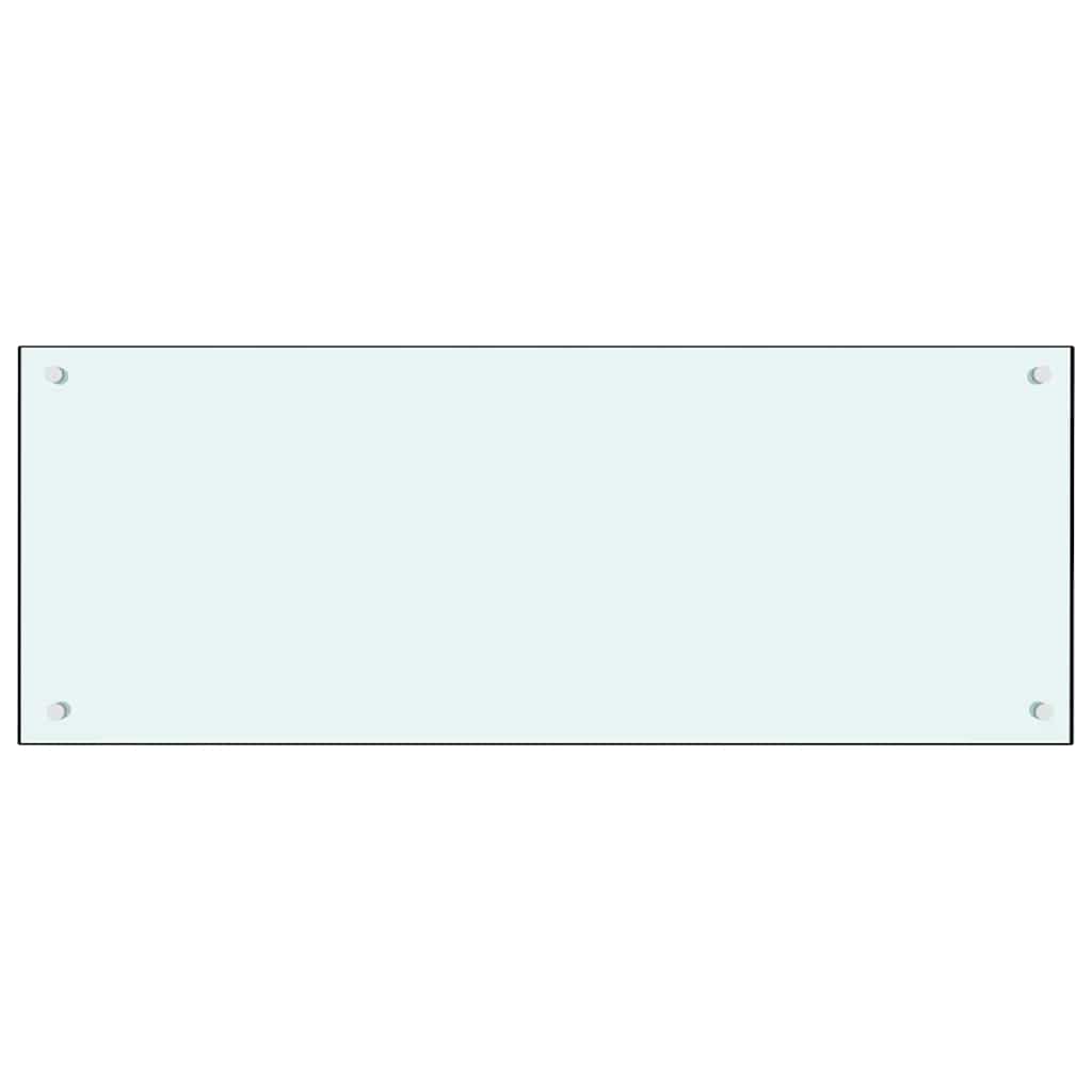 Kitchen Backsplash 2 pcs White 100 x 40 cm Tempered Glass