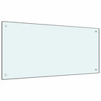 Kitchen Backsplash 2 pcs White 100 x 50 cm Tempered Glass