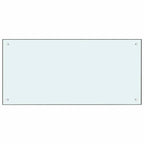 Kitchen Backsplash 2 pcs White 100 x 50 cm Tempered Glass