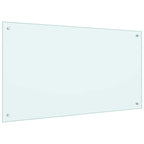 Kitchen Backsplash 2 pcs White 100 x 60 cm Tempered Glass
