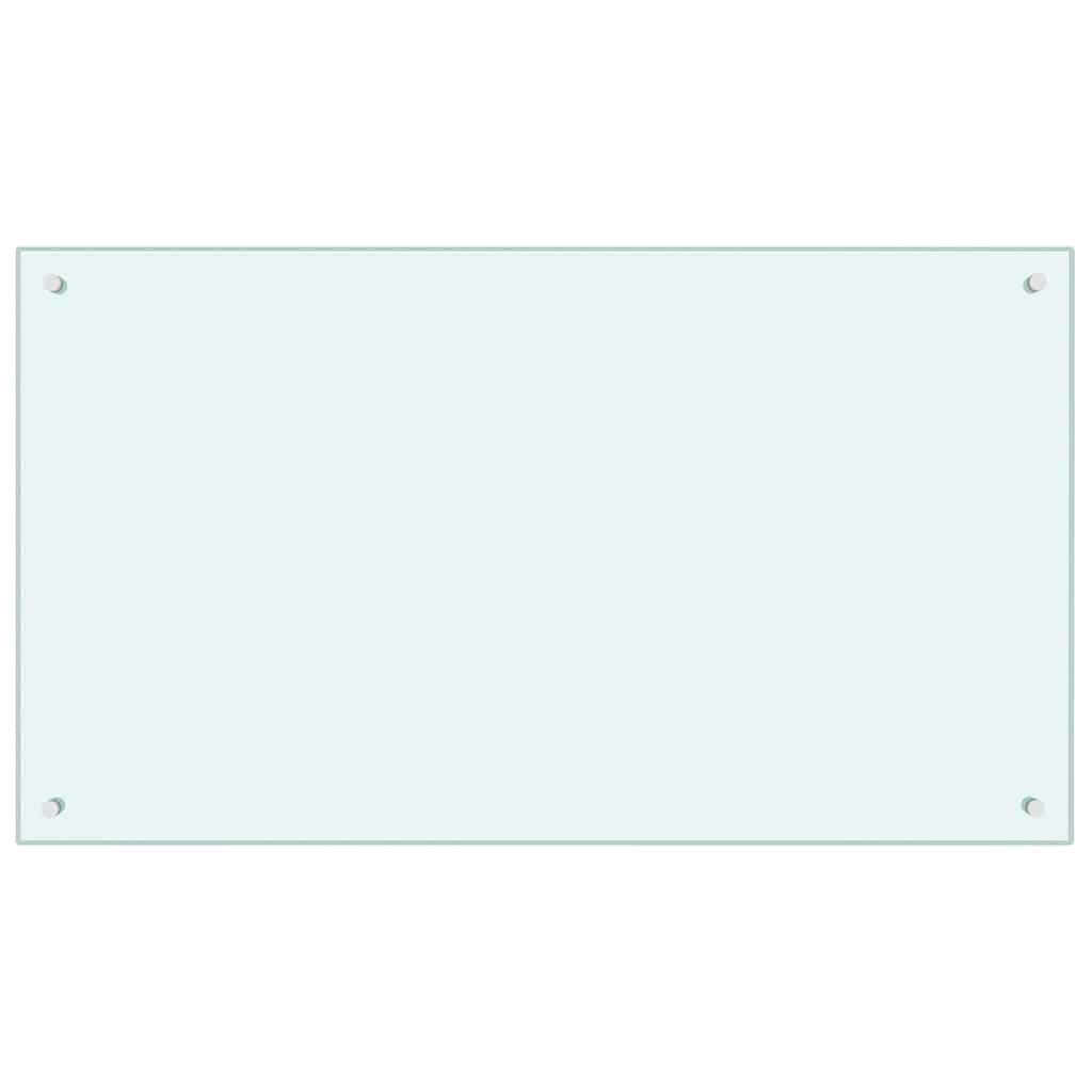 Kitchen Backsplash 2 pcs White 100 x 60 cm Tempered Glass