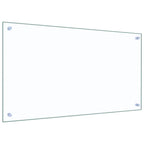 Kitchen Backsplash 2 pcs Transparent 90 x 50 cm Tempered Glass