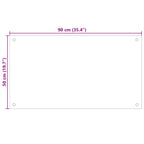 Kitchen Backsplash 2 pcs Transparent 90 x 50 cm Tempered Glass