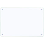 Kitchen Backsplash 2 pcs Transparent 90 x 60 cm Tempered Glass