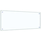 Kitchen Backsplash 2 pcs Transparent 100 x 40 cm Tempered Glass
