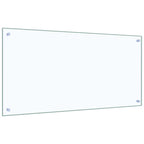 Kitchen Backsplash 2 pcs Transparent 100 x 50 cm Tempered Glass