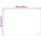 Kitchen Backsplash 2 pcs Transparent 100 x 50 cm Tempered Glass