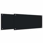 Kitchen Backsplash 2 pcs Black 90 x 40 cm Tempered Glass