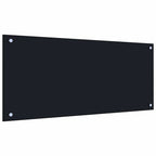 Kitchen Backsplash 2 pcs Black 90 x 40 cm Tempered Glass