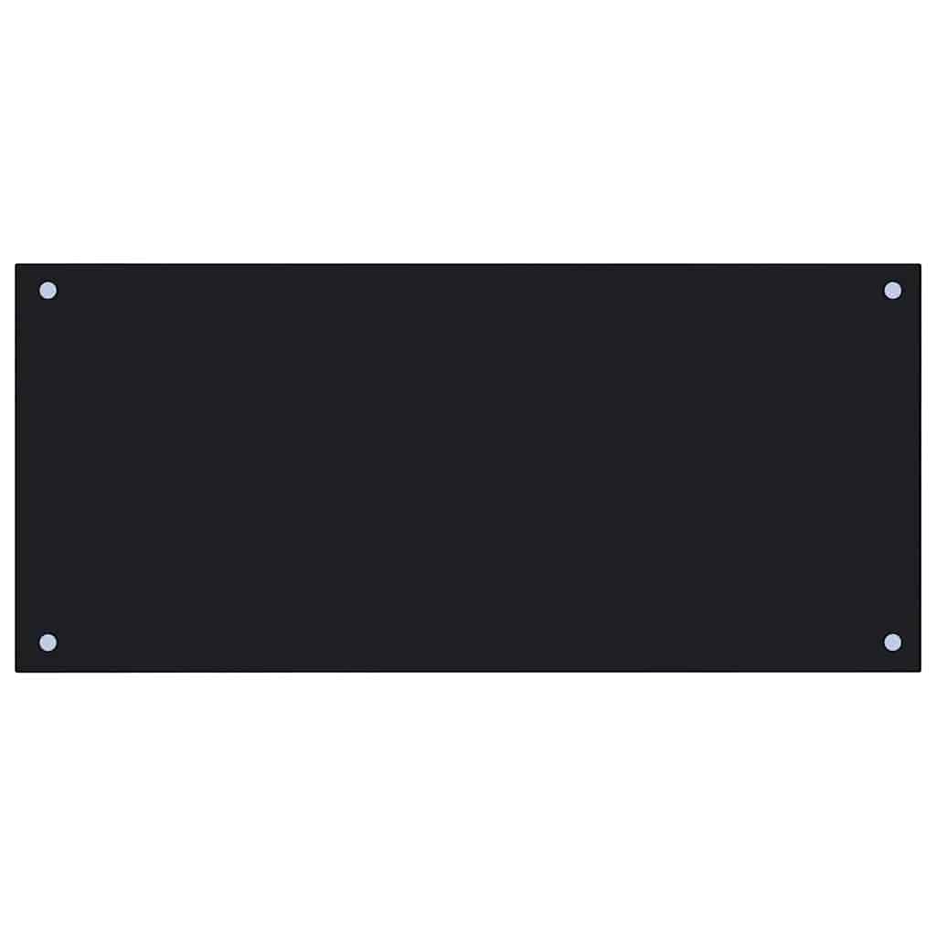 Kitchen Backsplash 2 pcs Black 90 x 40 cm Tempered Glass