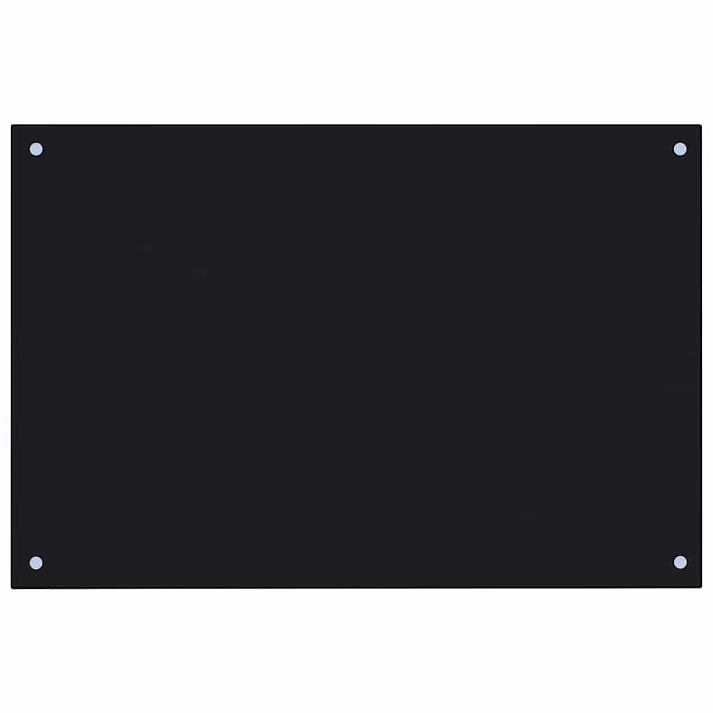 Kitchen Backsplash 2 pcs Black 90 x 50 cm Tempered Glass