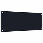 Kitchen Backsplash 2 pcs Black 100 x 40 cm Tempered Glass