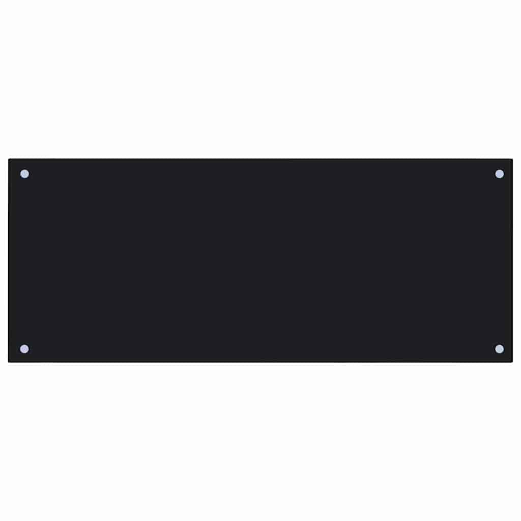 Kitchen Backsplash 2 pcs Black 100 x 40 cm Tempered Glass