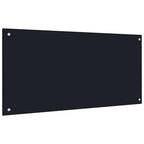 Kitchen Backsplash 2 pcs Black 100 x 50 cm Tempered Glass