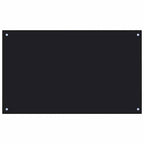Kitchen Backsplash 2 pcs Black 100 x 60 cm Tempered Glass