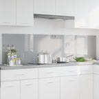 Kitchen Backsplash 2 pcs Light Grey 100 x 50 cm Tempered Glass