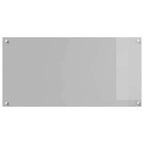 Kitchen Backsplash 2 pcs Light Grey 100 x 50 cm Tempered Glass