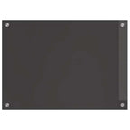 Kitchen Backsplash 2 pcs Dark Grey 70 x 50 cm Tempered Glass