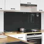 Kitchen Backsplash 2 pcs Dark Grey 70 x 60 cm Tempered Glass