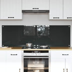 Kitchen Backsplash 2 pcs Dark Grey 80 x 50 cm Tempered Glass