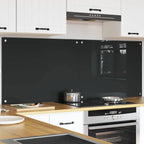 Kitchen Backsplash 2 pcs Dark Grey 80 x 60 cm Tempered Glass