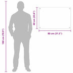 Kitchen Backsplash 2 pcs Dark Grey 80 x 60 cm Tempered Glass