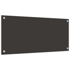 Kitchen Backsplash 2 pcs Dark Grey 90 x 40 cm Tempered Glass