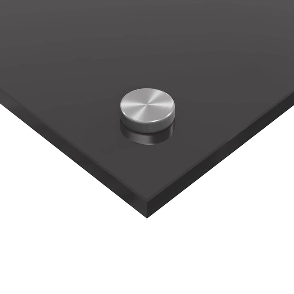 Kitchen Backsplash 2 pcs Dark Grey 100 x 40 cm Tempered Glass