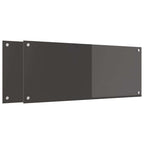 Kitchen Backsplash 2 pcs Dark Grey 100 x 40 cm Tempered Glass