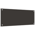 Kitchen Backsplash 2 pcs Dark Grey 100 x 40 cm Tempered Glass